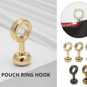 Ganchos de anillo de latón para bolsas con cremallera, conectores para correas de bolsas