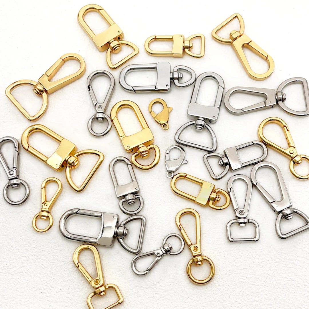 Bag Clasps and Lobster Clasps 2-pack - Gold and Silver for Crafting and ...