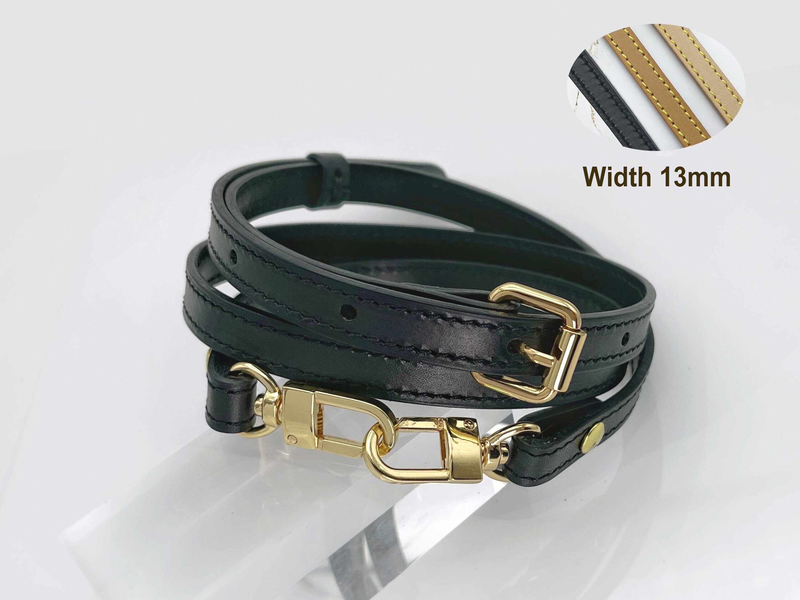 13mm ( 0.51) Width - Premium Quality Gold Silver Chain Strap - LV