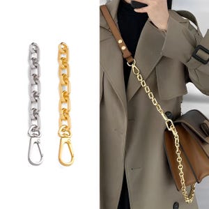 Handbag Strap Extender in Gold and Silver, Bag Extender Chain for Designer Bags, Shoulder or Crossbody Accessory