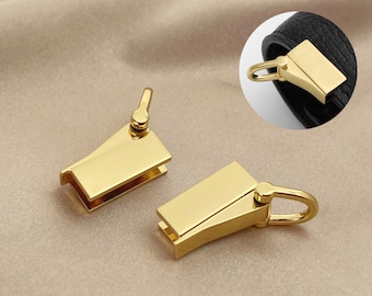 24k Gold Bag Side Clip with D Ring: Purse Strap Connector
