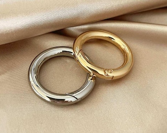 Spring Rings for Bags - Gold and Silver Spring Clasps with Push Gate Snap Hook