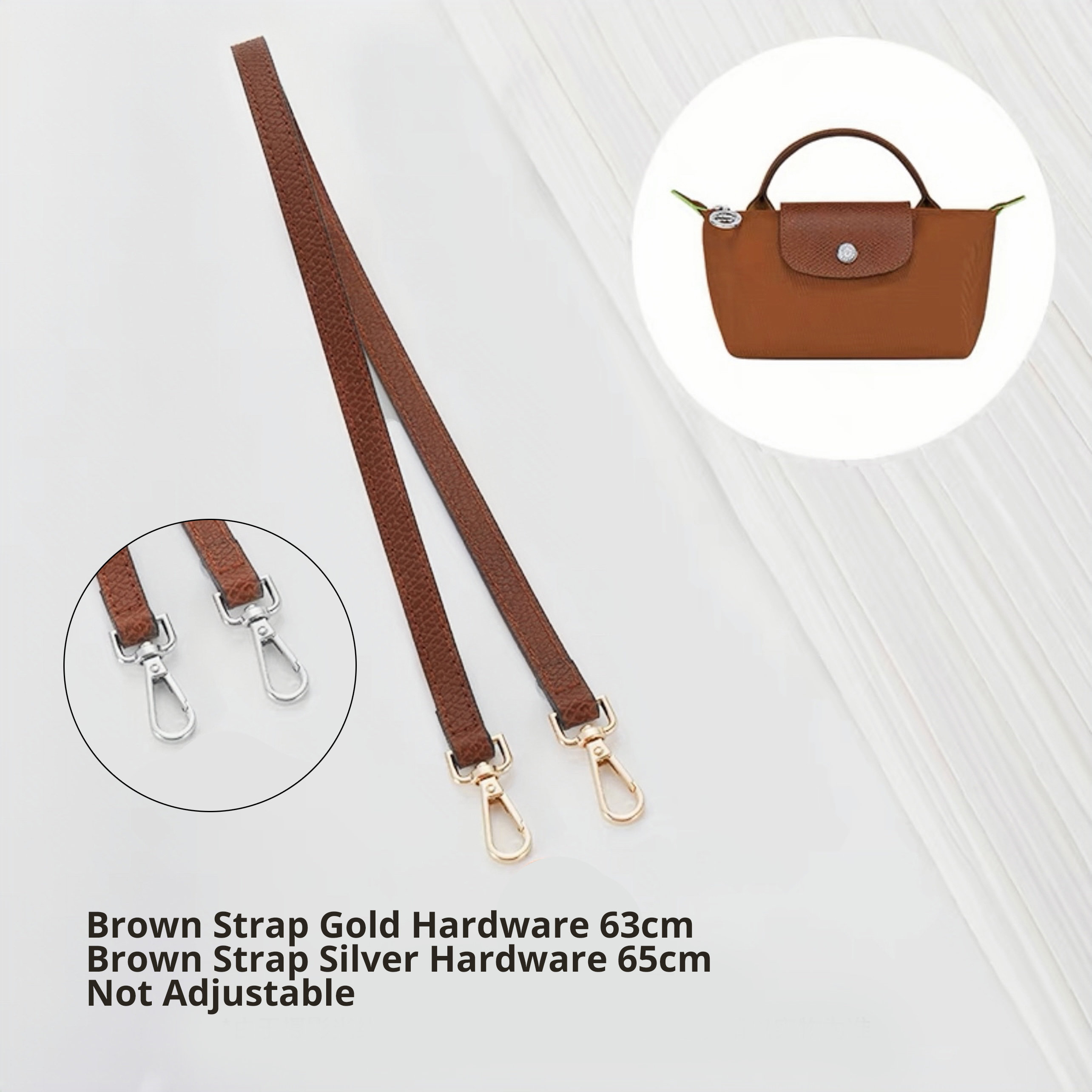 Adjustable Vachetta Leather Straps and Shoulder Straps for Bags 