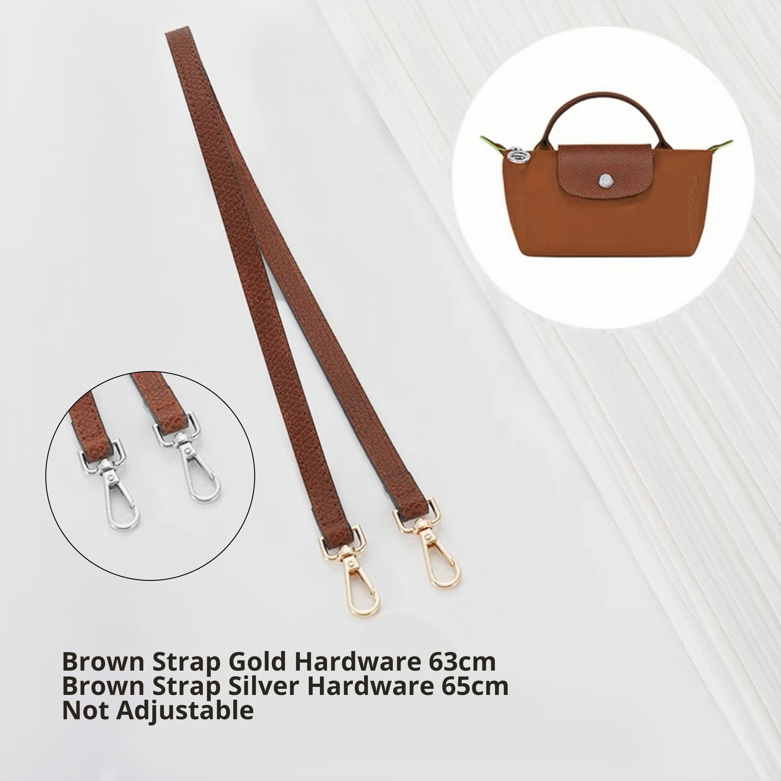  Single Handle Conversion Set Compatible With Longchamp Mini  Pouch Real Leather Free Punching : Arts, Crafts & Sewing