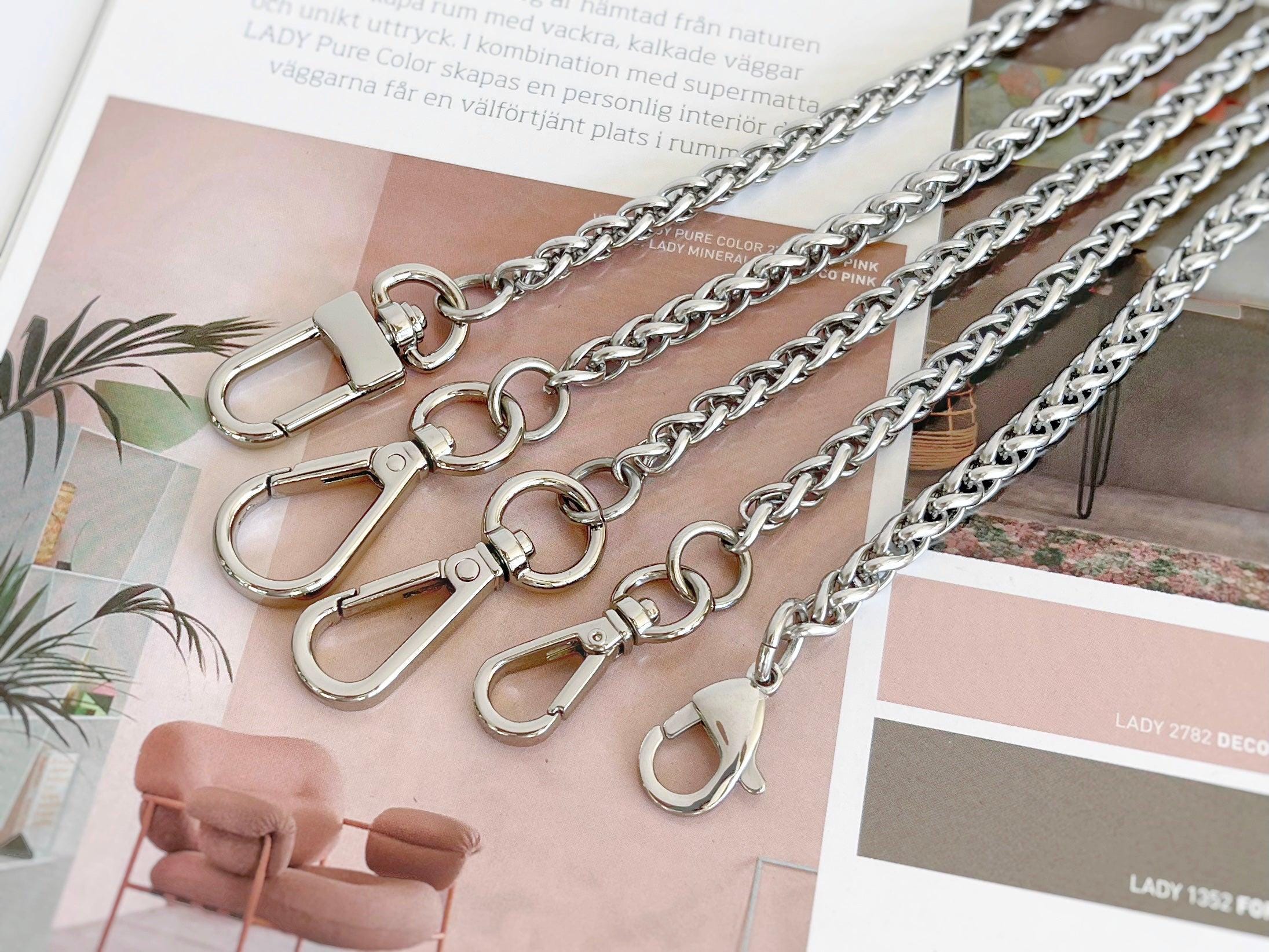Custom Silver Bag Chain Straps | Premium Stainless Steel Chains Brass ...