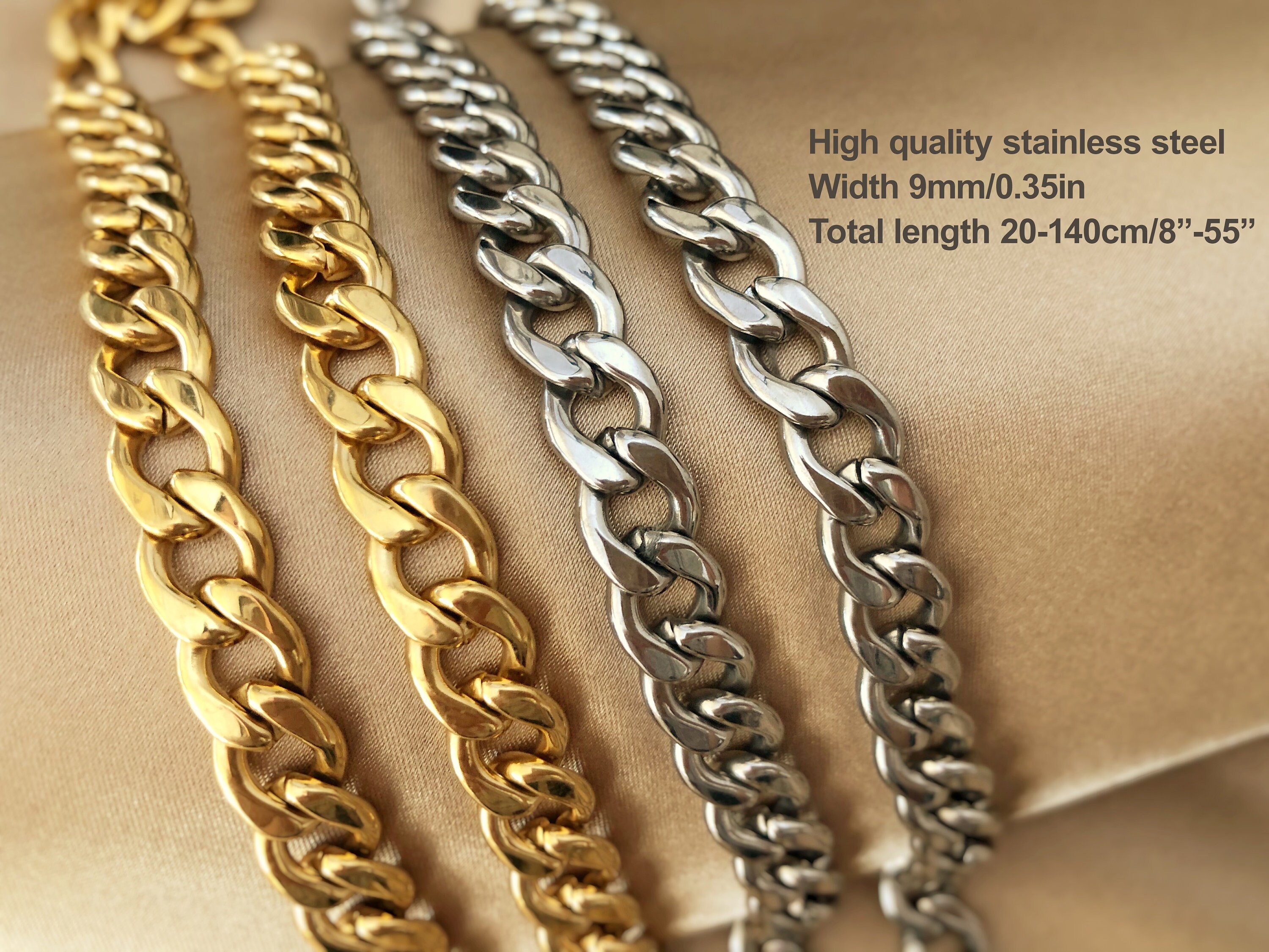 LUXURY PURSE CHAIN Handle Replacement Chain Stainless Steel | Etsy