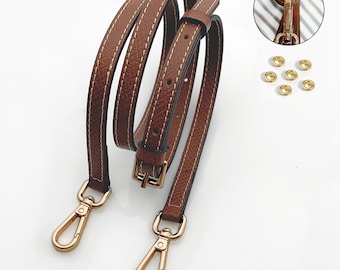 Leather Crossbody Strap Conversion Kit for Mini Pouch - Adjustable DIY Shoulder Strap with Tools for Handbag Conversion
