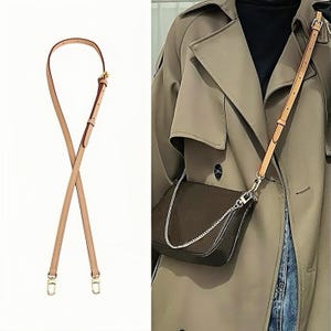 Genuine Leather Replacement Strap for Designer Pochette Speedy Bags