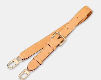 Tracolla di ricambio in pelle Vachetta - Tracolla regolabile da 65 cm a 120 cm per borse con dettagli dorati