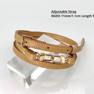 LEATHER PURSE STRAPS Honey Colour, Crossbody Bag Strap, Attachable Shoulder Bag Pouch Speedy Strap, Bag Replacement Strap Hardware