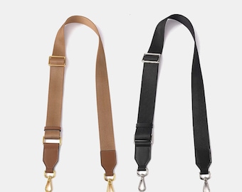 Verstellbarer Gurtband Taschengurt Braun & Schwarz Crossbody Ersatz