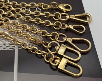 PURSE CHAIN STRAP Wallet Chain, Diamond Cut Gold Bag Chain, Luxury Steel Handbag Strap, Handle Replacement Crossbody Chain with Clasps