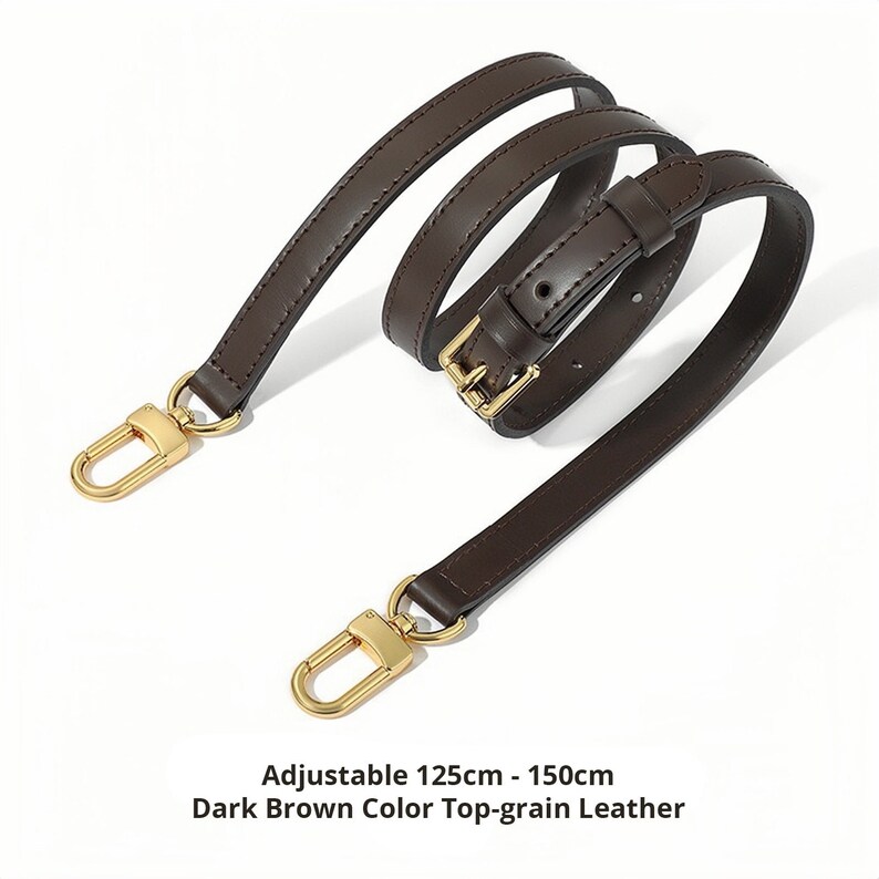 Genuine Leather Extra Long Bag Strap | Adjustable Up to 150cm, Replacement Crossbody Strap image 9