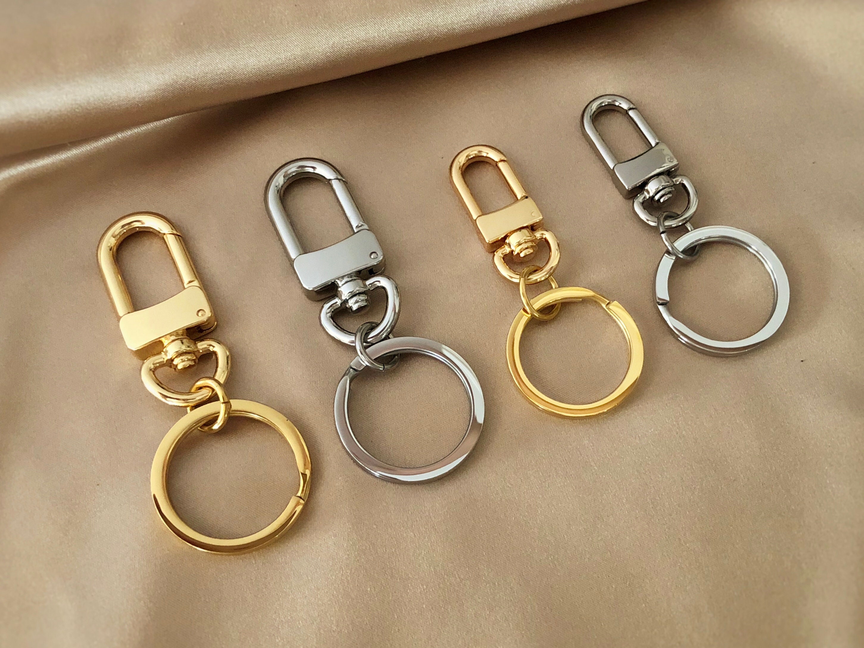 6pcs 55X30Mm Gold Keychain Accessories Universal Metal Clasp