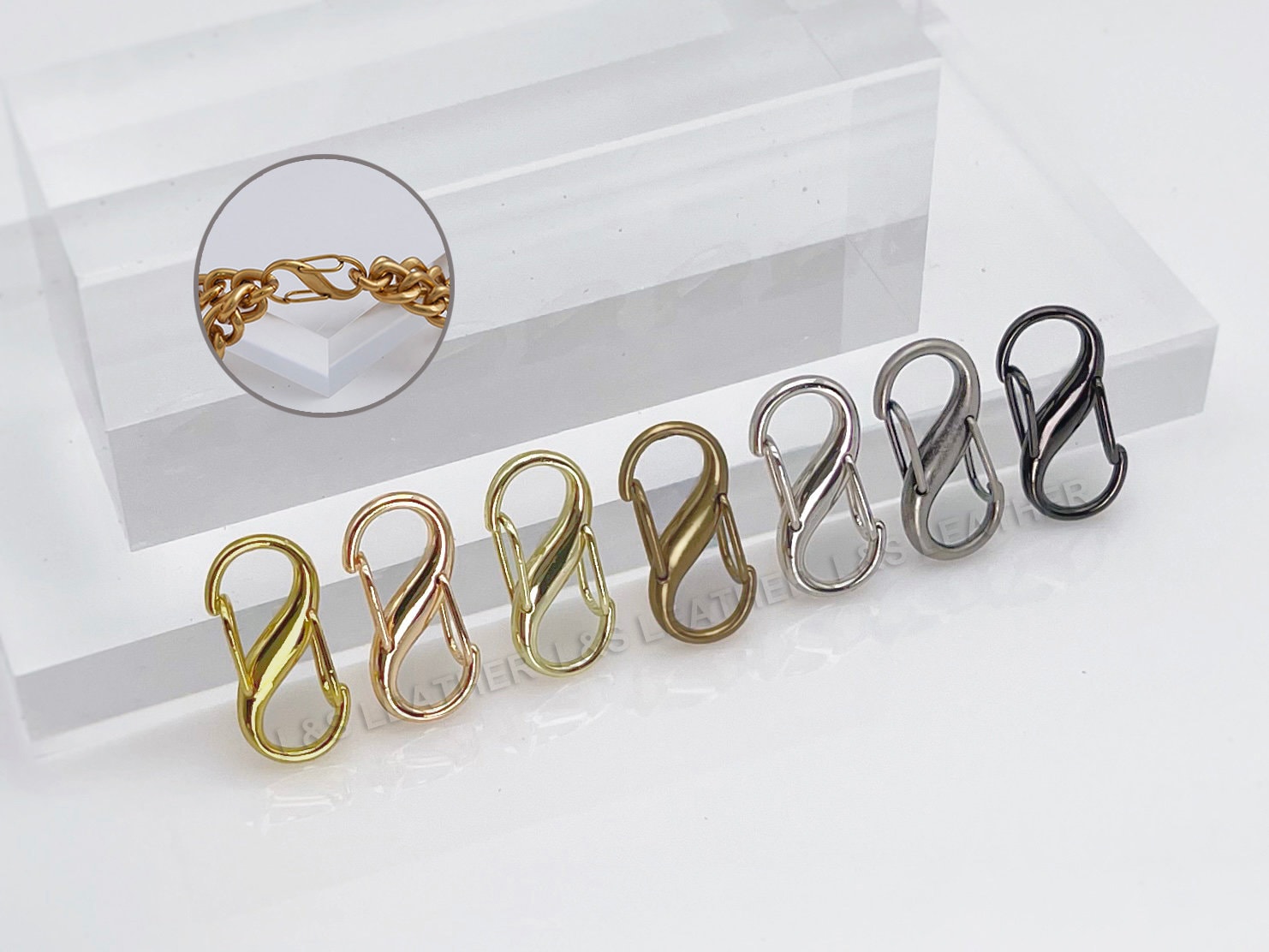 10 pcs Chain Bag Adjustment Buckle Chain Shortener For Thin Necklace Chain  StCR