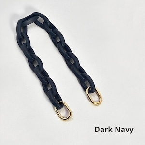 Akrylkedja - 10 färgalternativ - Ersättningsrem för handväskor och plånböcker Dark Navy