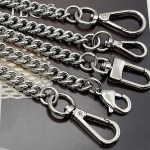 LUXURY PURSE CHAIN, Polished Brass Replacement Chain, Shoulder Handbag Strap w/ Clasps, Wallet Crossbody Bag Chain