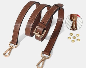 1,8 cm brett läderarmband för mini-väskor - DIY-konverteringskit med hålslagverktyg för väska med topphandtag