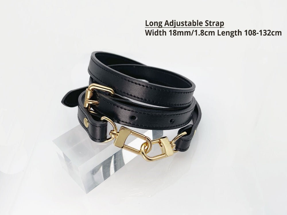 1 pc 120cm length 2.5cm Width Black Coffee Apricot Adjustable Real Genuine  Leather Strap Belt Keepall Replacement Strap
