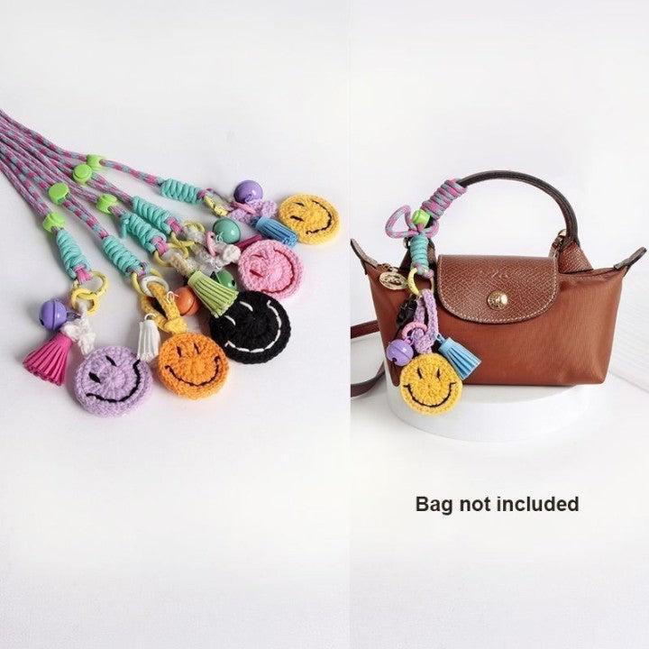 Bag Charm for Longchamp Mini Bags - Smiley Face Accessory Keychain
