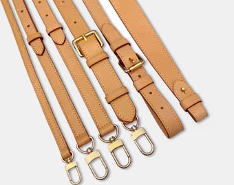 Hochwertiger Ersatzriemen aus patiniertem Vachetta Leder - Verstellbarer Crossbody- & Schultergurt in Honig, bequemer Taschengurt für Handtaschen