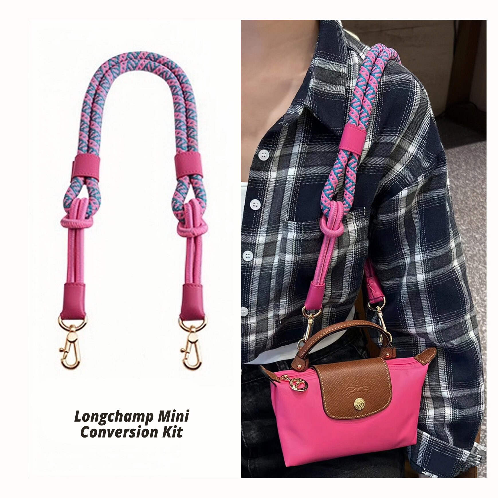  Strap Set for Mini Le Pliage- Handbag Conversion Kit