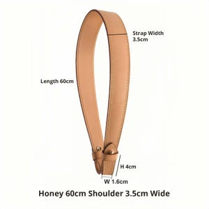 Vachetta leather strap replacement for LV - 3.5cm wide 60cm long honey color
