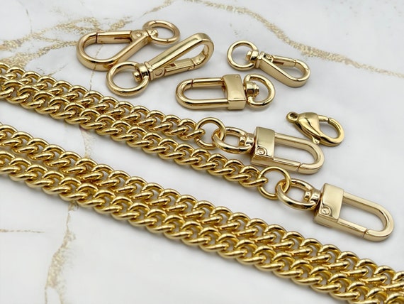LUXURY PURSE CHAIN Polished Brass Replacement Chain Shoulder -  UK