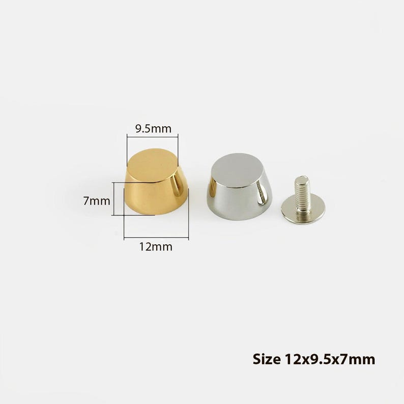 Anschraubbare Taschenfüße aus Edelstahl (4er-Set) 12x9.5x7mm