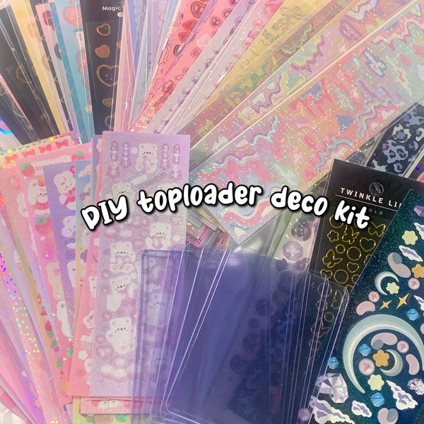 DIY toploader deco kit (read description!) | kpop bts stationary coquette aesthetic stickers polco