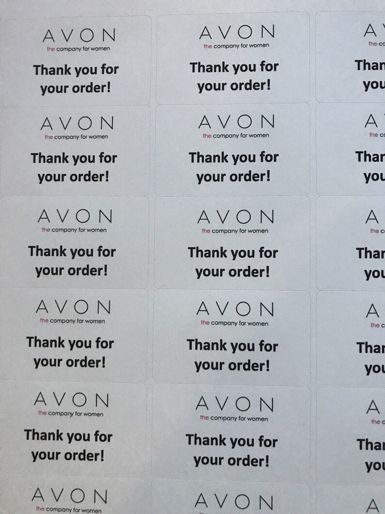 Avon “thank You for Your Order” Labels - Etsy