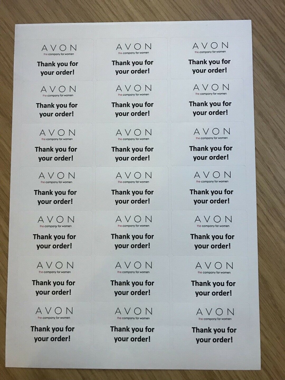 Avon “thank You for Your Order” Labels - Etsy UK