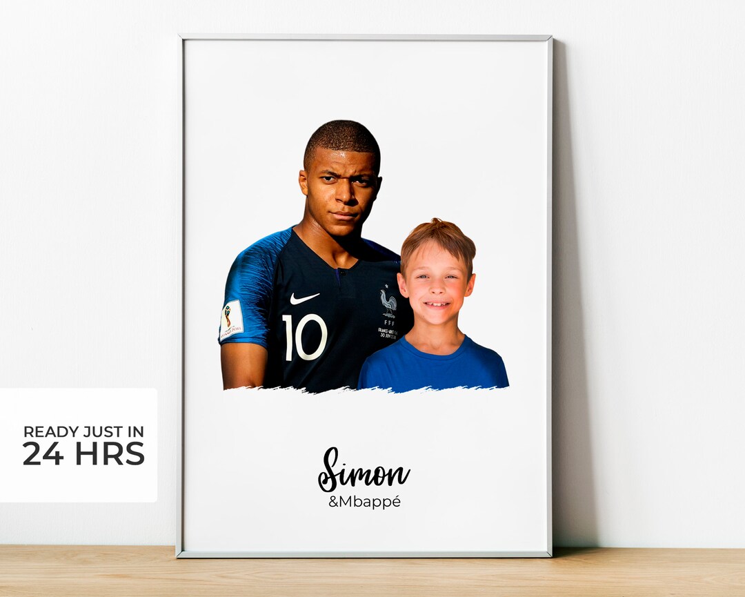 Photo Réimpression Signée Kylian Mbappe Football France Taille 11X8. #2