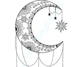 Mandala Moon Tattoo