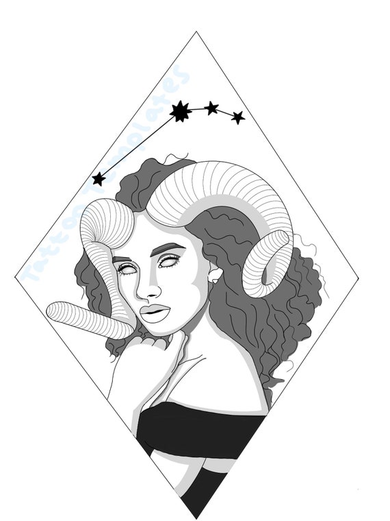 Aries Tattoo Design - Etsy