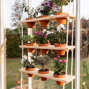 Floating Plant Shelves, Home decor, Plant decor,  Kitchen window, Window Plant Shelf, Herb Garden, Plant Gifts, Hanging Shelf, Indoor Garden