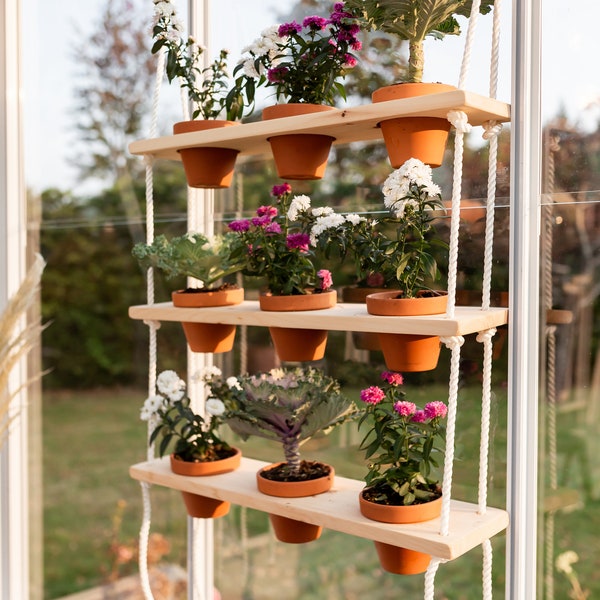 Floating Plant Shelves 20", Kitchen Window Shelf, Hanging Herb Garden, Window Plant Shelf, Indoor Gardening, Plant Shelf, Home Decor, gift