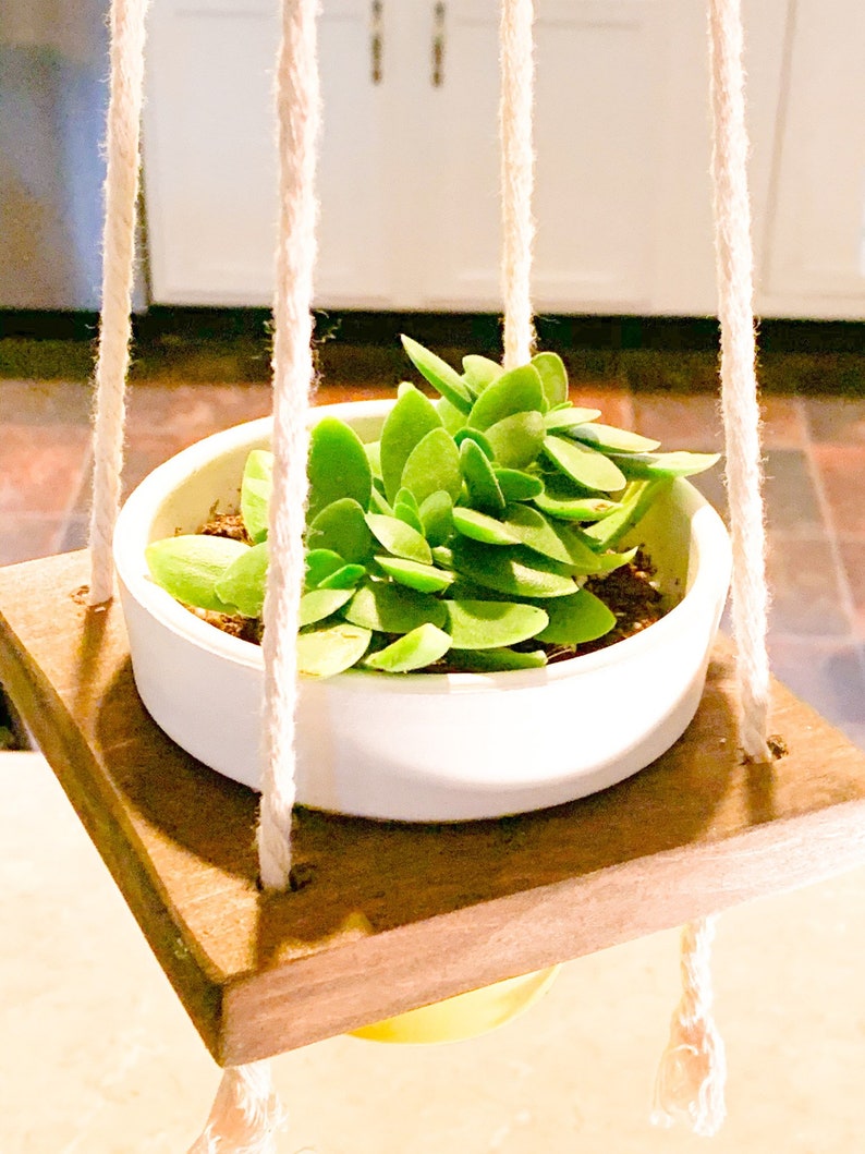 Single Mini floating plant shelf wooden plant holder Etsy