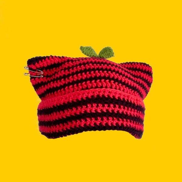 Crochet Y2k Cat Ear Hat PDF Pattern