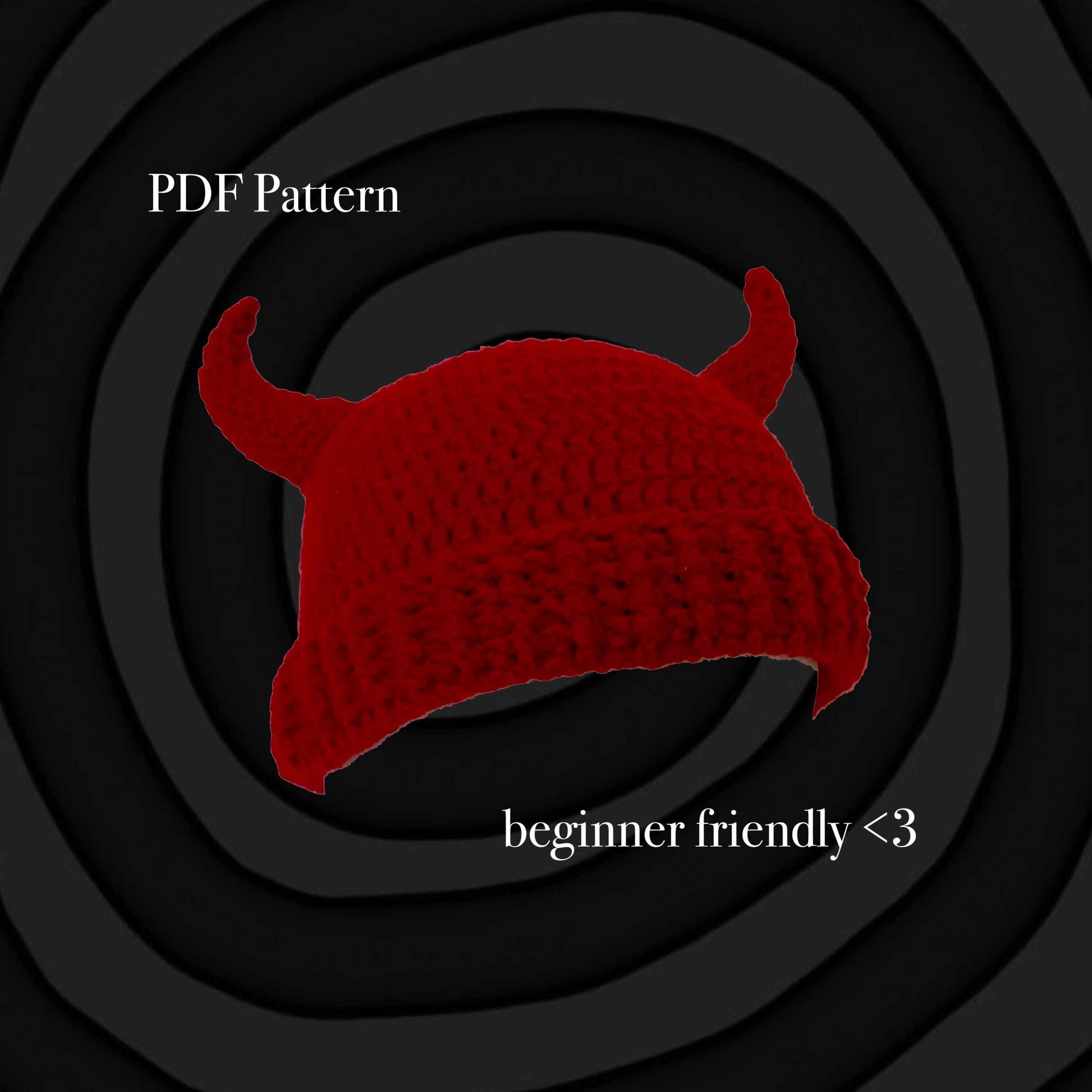 Devil Horn Docker Beanie PDF Pattern - Etsy