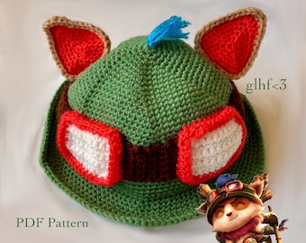 Teemo Helmet Crochet PDF Pattern League of Legends