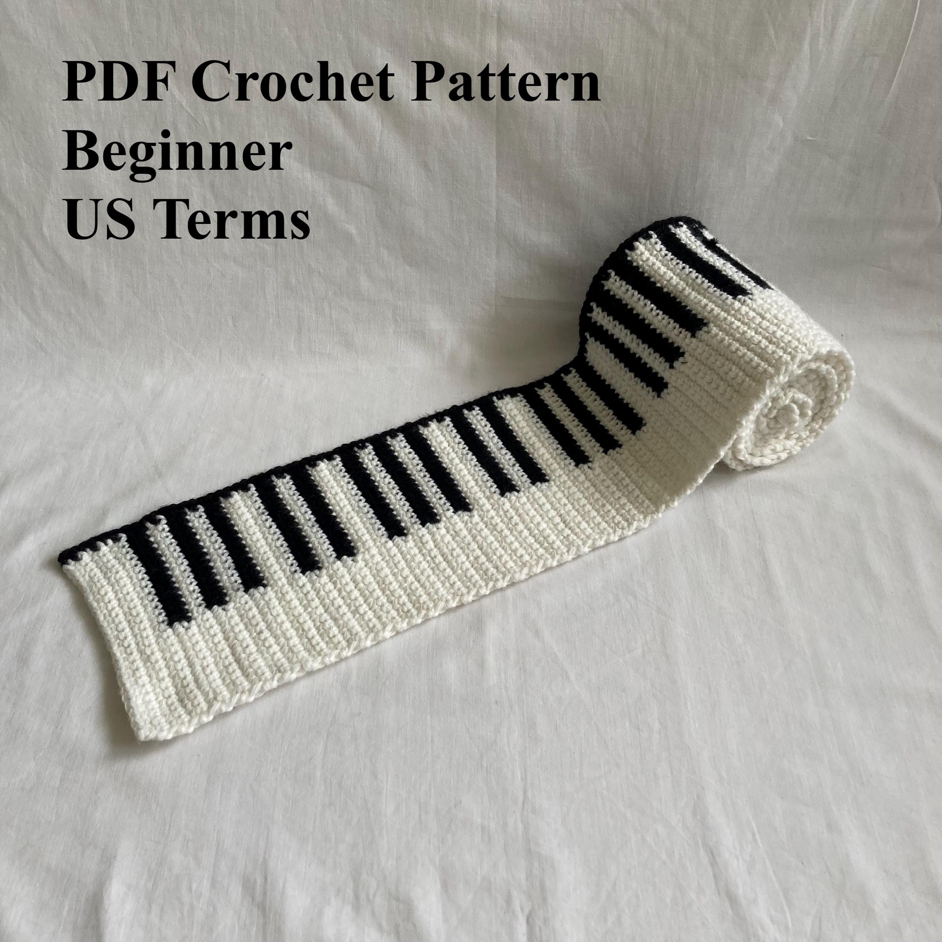 Piano/keyboard Scarf Easy Crochet PDF Pattern - Etsy Hong Kong