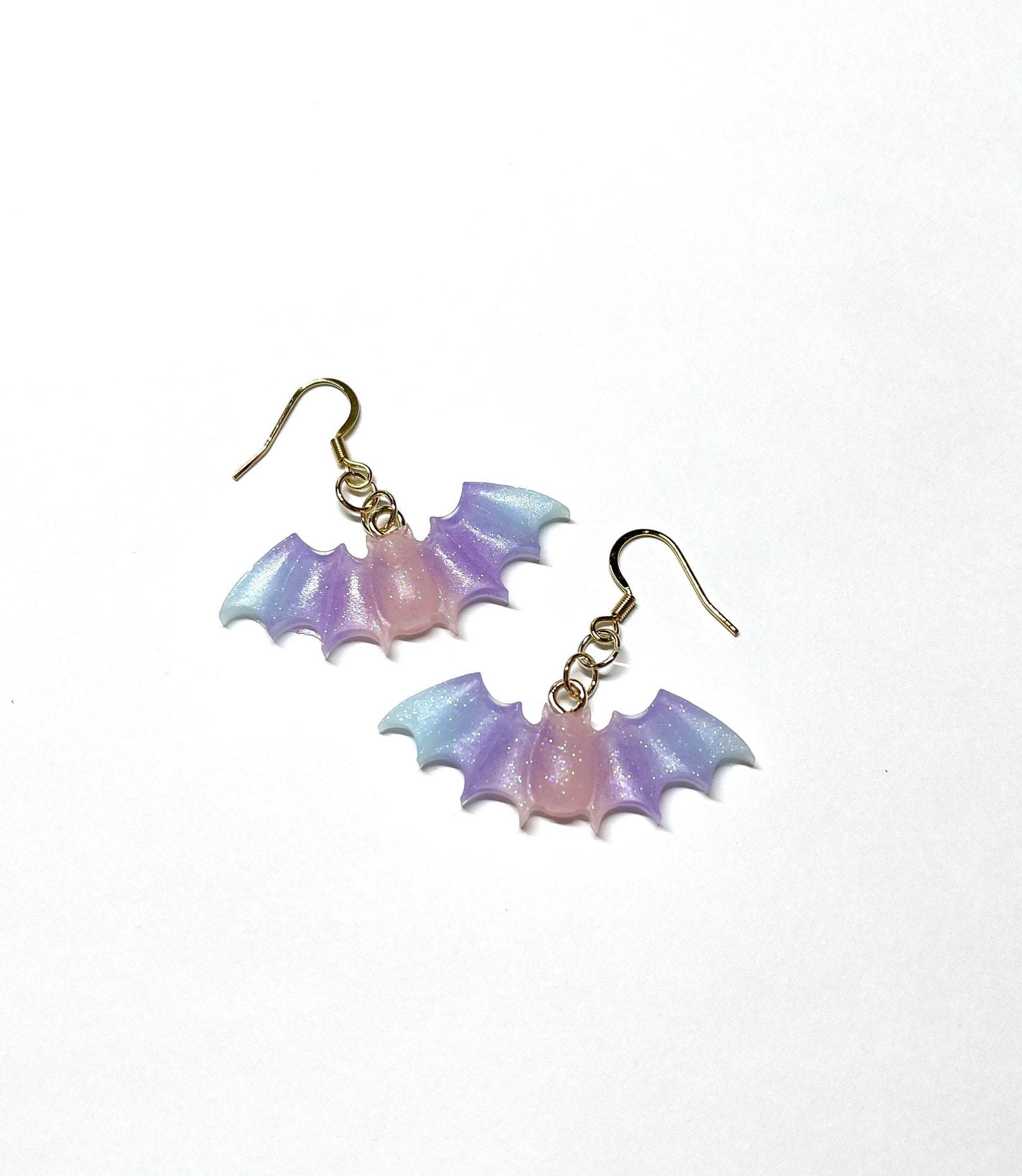Pastel goth bat earrings resin earrings gift for her Etsy