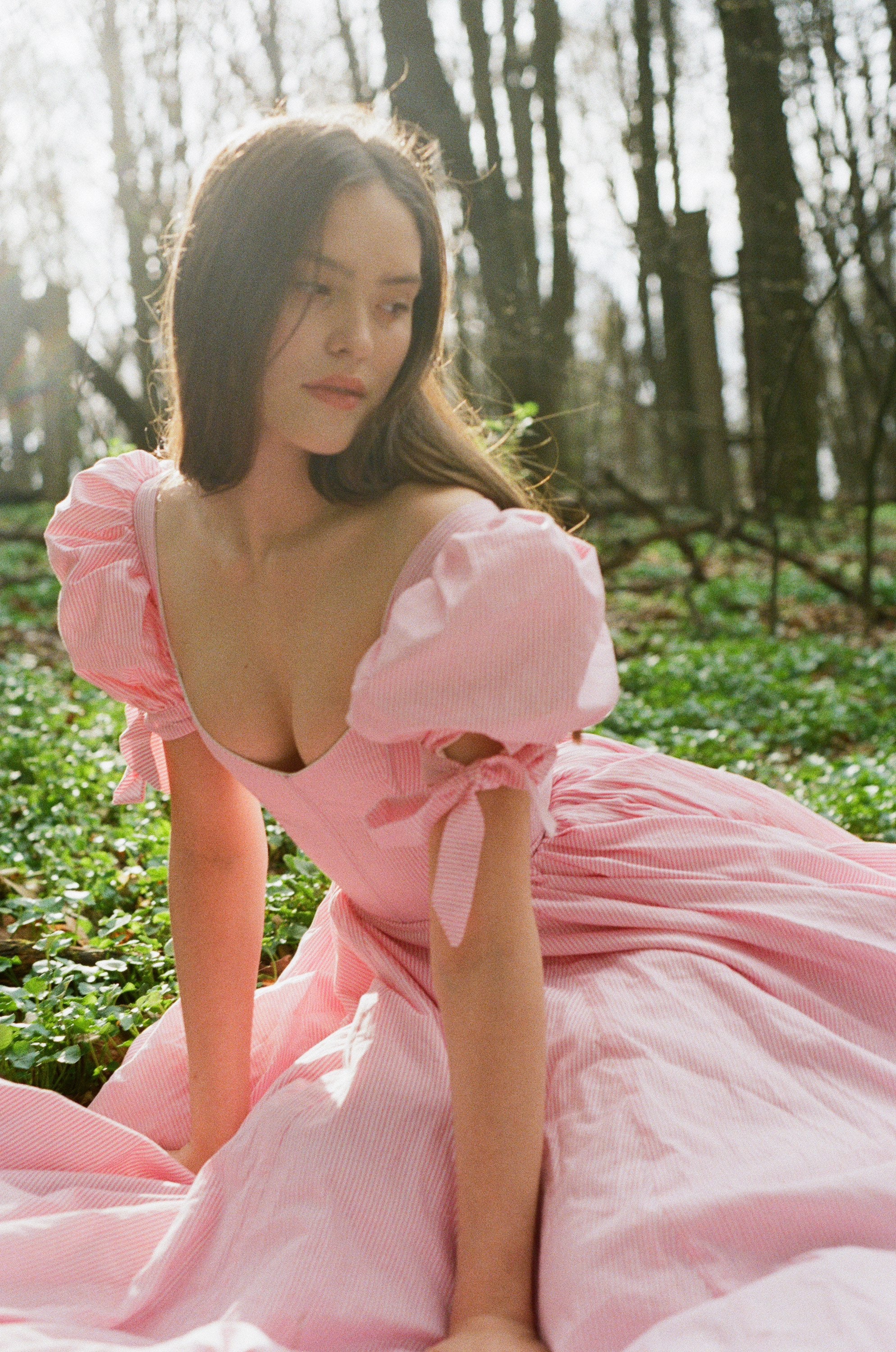 Princess pink dress, fairy tale dress, cottage core dress