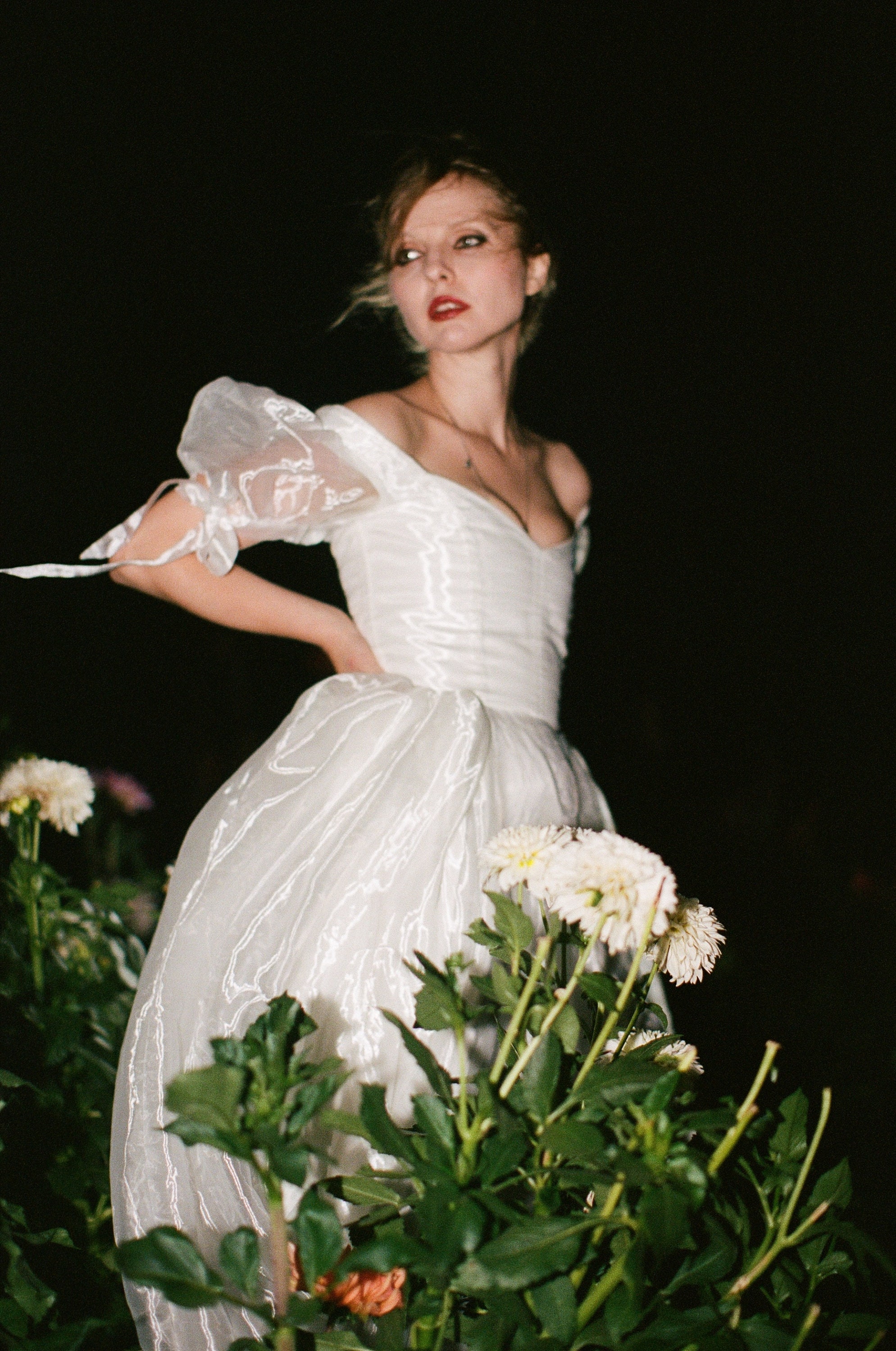 Fairy core dress, organza white dress, wedding dress