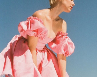 reversible pink dress, cottage core dress, mini dress