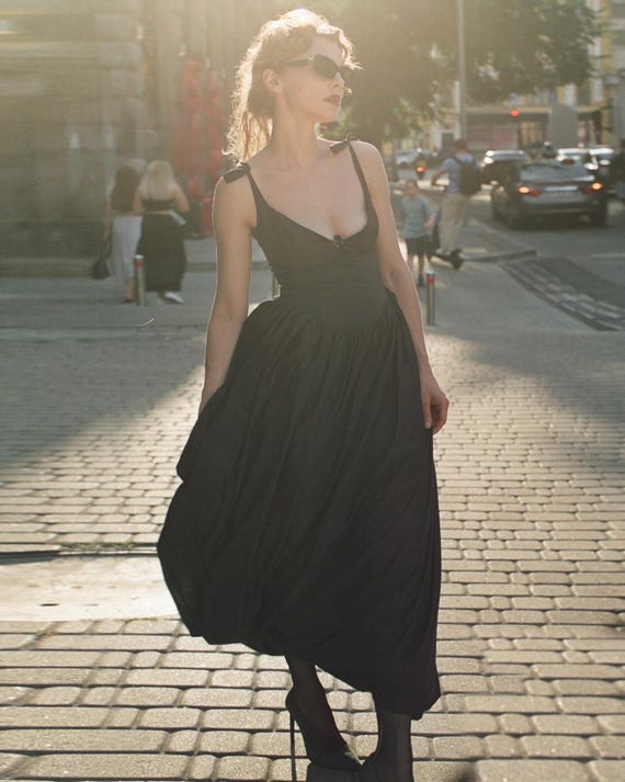 fun black dress Casual Dress, Little Black Dress, Balloon Skirt mini cocktail dress long Under $30 it’s all that matters.” Size:8 AUS