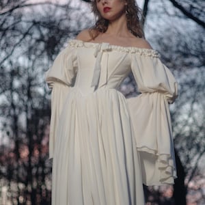 selkie corset puff midi dress Selkie The French Puff Corset Dress in Cassiopeia