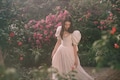 Princess wedding dress, fairy tale dress, puff sleeves dress product logo