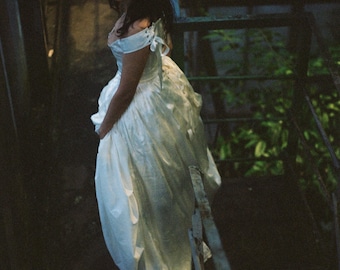 Satin dress, royal wedding dress, period style dress